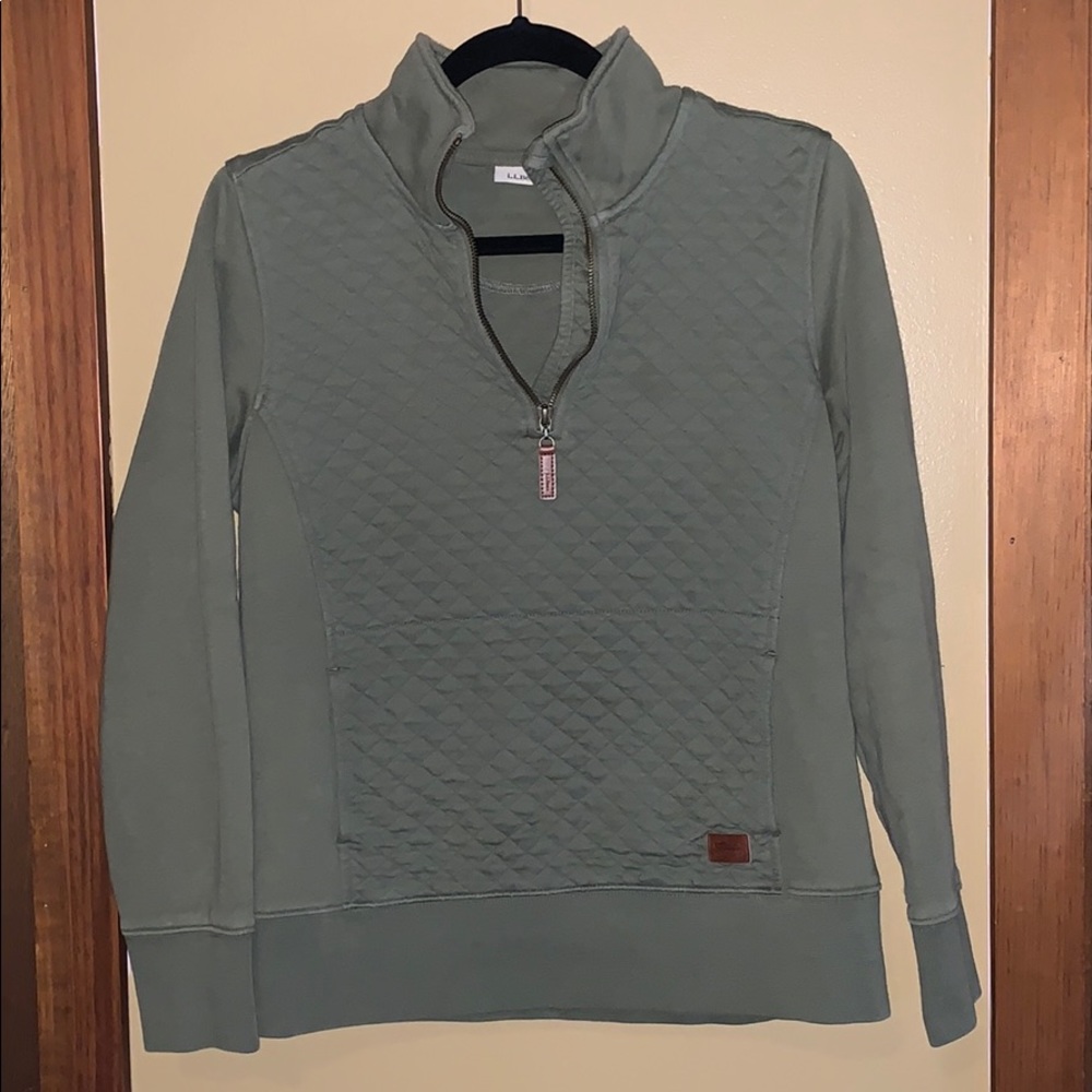 LLBean Quilted 1/4 zip up